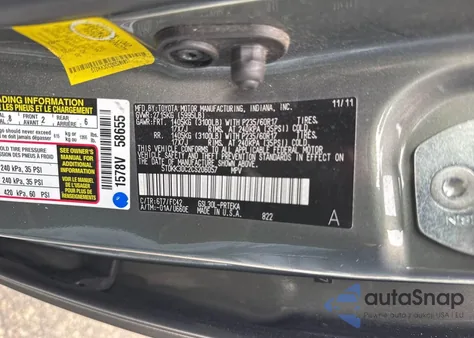 2012 Toyota Sienna Le from USA, damaged, VIN 5TDKK3DC2CS206057